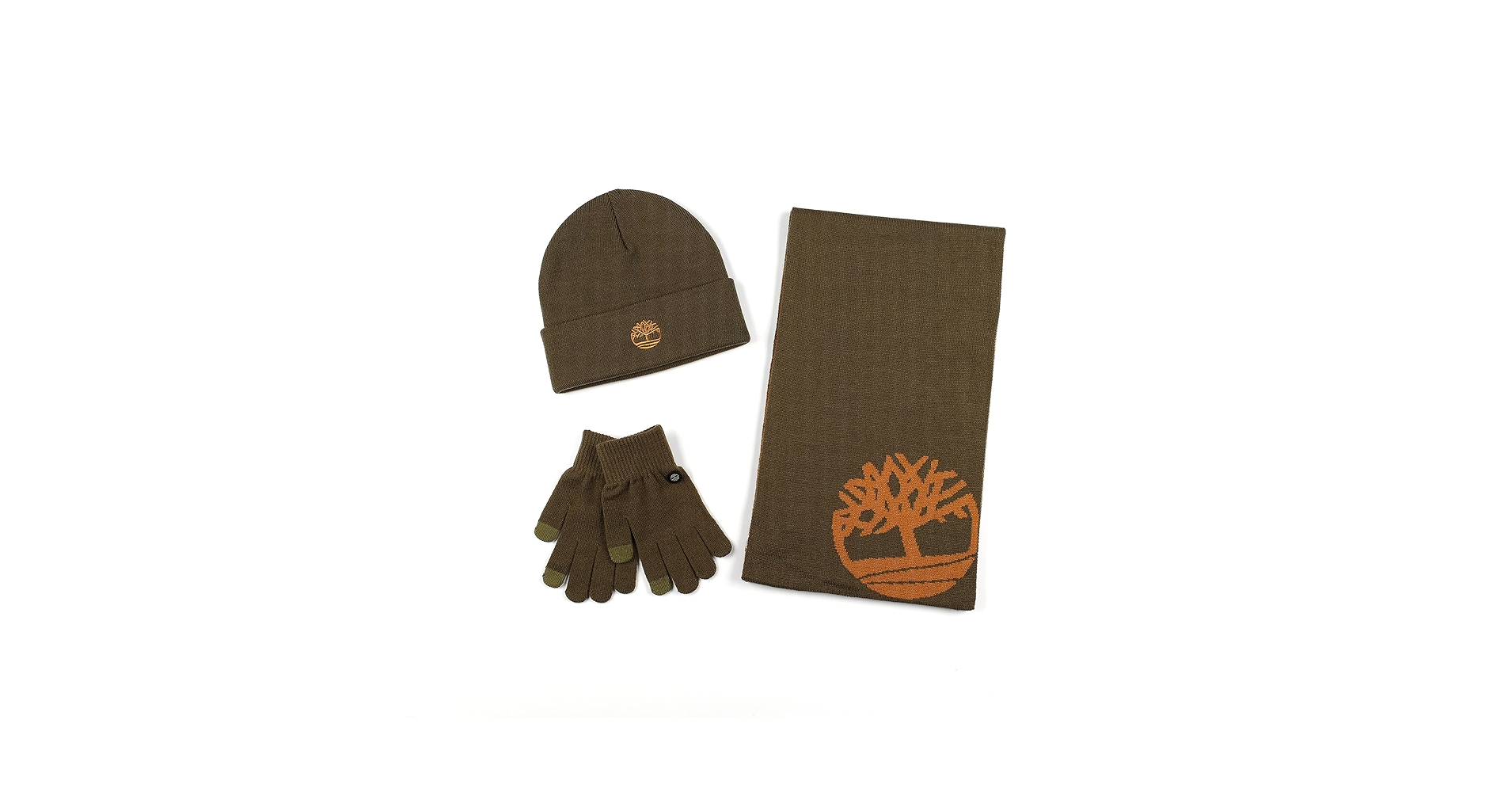 Timberland ビーニー マフラーSET Timberland Men's Muffler, Cuffed Beanie, and Magic Glove Set