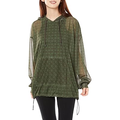 [エックスガール] フーディー RETRO PATTERN MESH HOODIE レディース