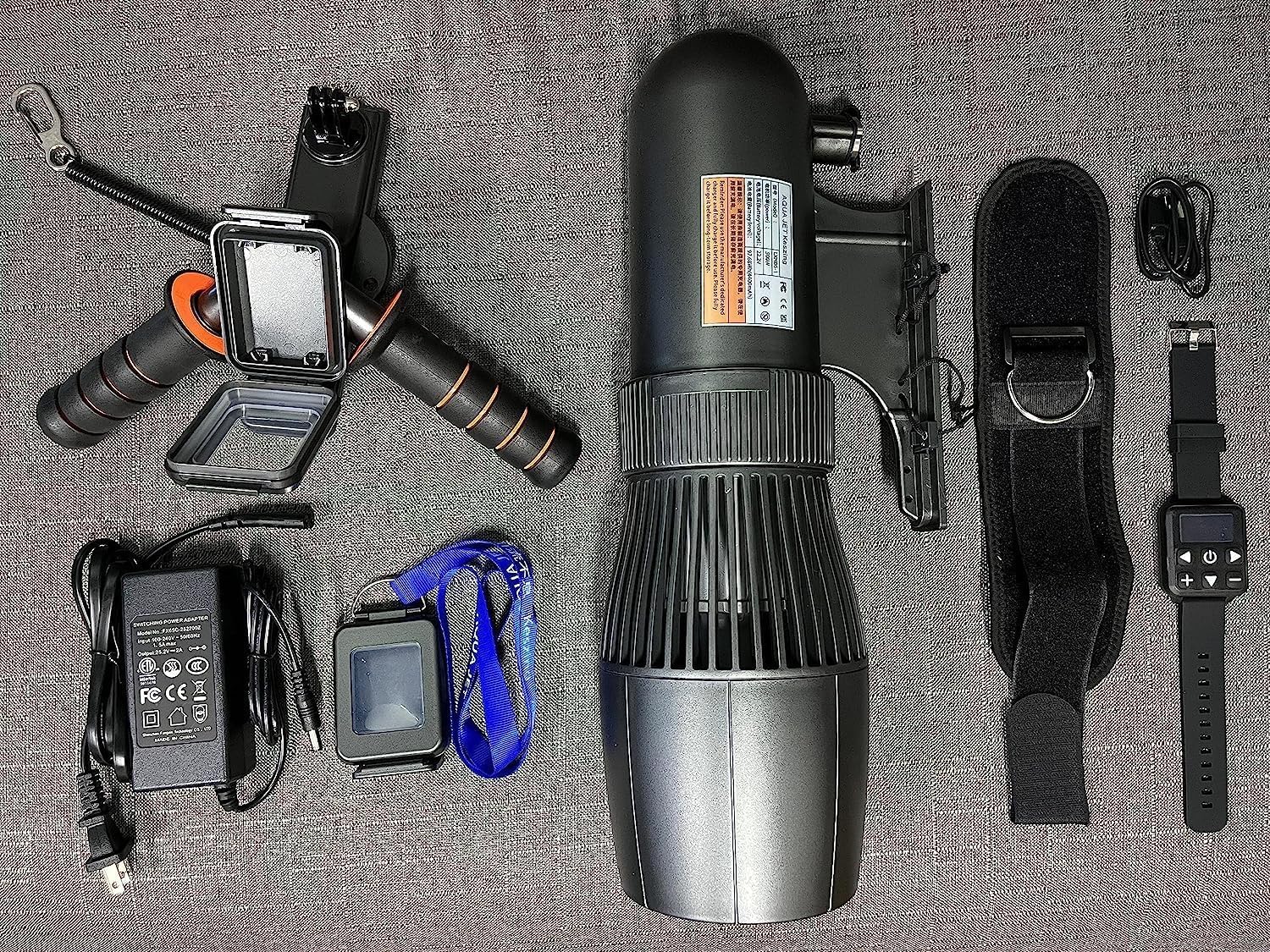 FIFISH Scooter subacuático de 10 km/h 500 W RC Sup Motor interruptor de 10 velocidades, 40 m de profundidad para piscina scooter de mar para tabla de surf jet, bolsa impermeable de 30 m