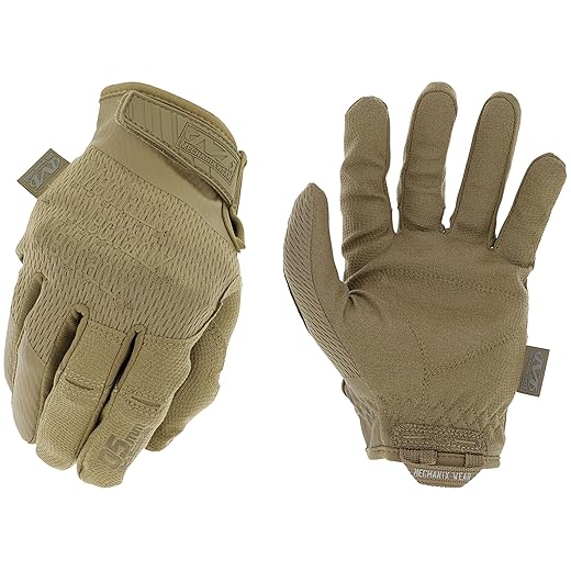 Mechanix Wear: Tactical Specialty 0.5mm High-Dexterity Work Gloves with Secure Fit and Precision Feel, Tactical Gloves for Airsoft, Paintball, Utility Use, Gloves for Men (Brown, Medium)