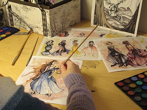 Miniatura 7 de Fashion Sketchbook 400 Figure Templates Premium Hardcover Heavy-Weight Multi-Media Paper 85x6 Travel Size