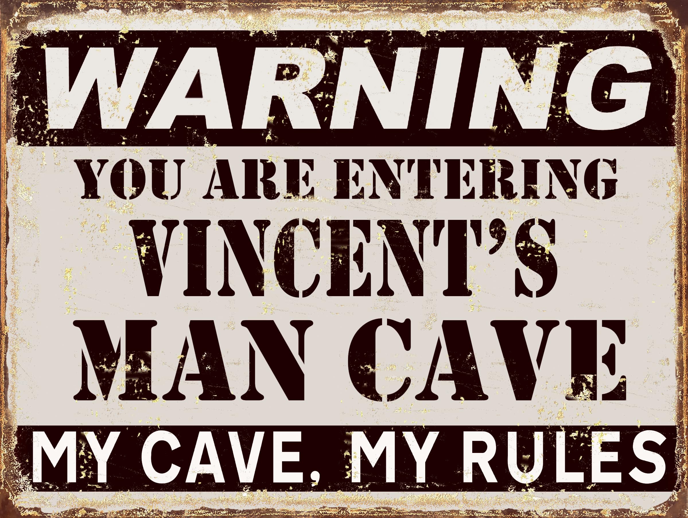 Man Cave metal retro sign (Vincent's)