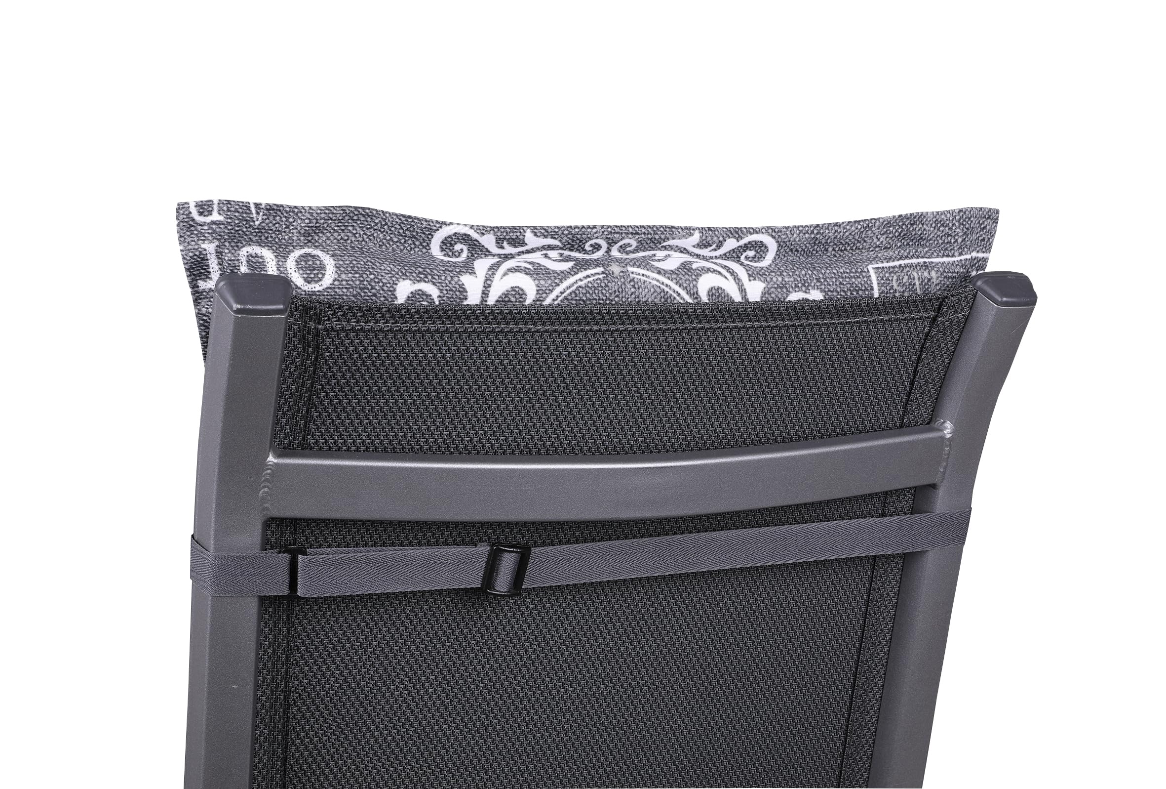 Bequeme und attraktive Polsterauflagen für Hochlehner-Gartenstühle (6er-Set, Stempel anthrazit, Hochlehner)