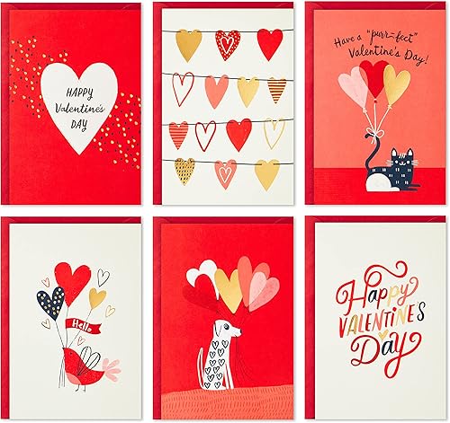 Tarjetas Hallmark surtidas para DĂa de San ValentĂn, lámina color dorado (36 tarjetas y sobres) Tarjetas Hallmark surtidas para DĂa de San ValentĂn, lámina color dorado (36 tarjetas y sobres)