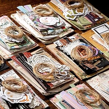 s】コラージュ素材や雑貨など大量！ 紙もの ステッカー マステ まとめ