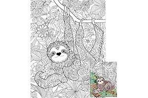 Massive Sloth Coloring Poster: Giant Coloring Canvas for Kids & Adults