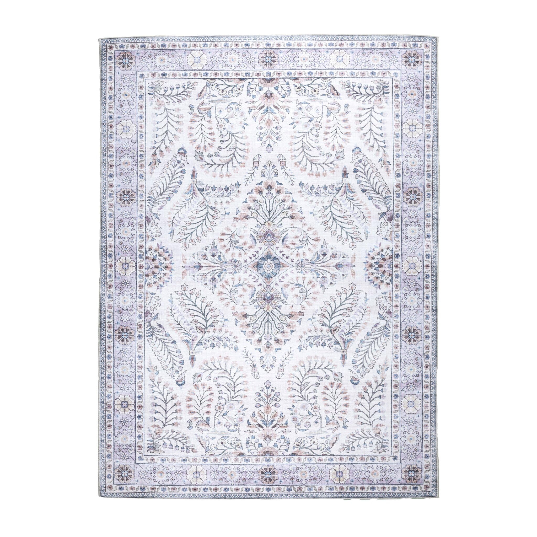 FRAAI | Home & Living Dywan zewnętrzny vintage - Santo Flora Biały - Poliester - Dywan