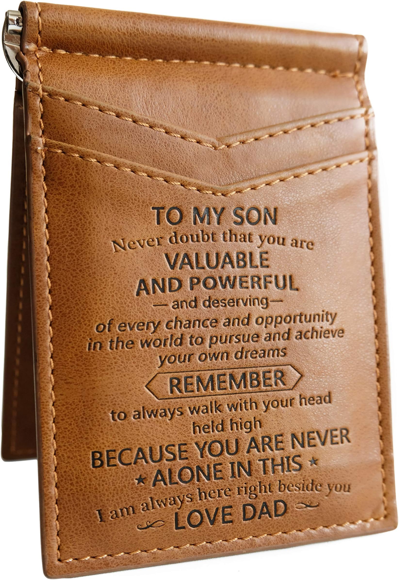 New Card Holder Card Holder Gift for Son Slim Wallet with Money Clip RFID Blocking Card Mini Bifold