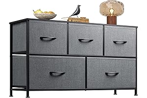 WLIVE Modern Closet Organizer with 5 Fabric Drawers