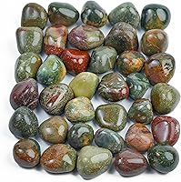 Vista 11 de Crocon Piedras y cristales de aventruine amarillo de 1 libra, a granel, más de 2000 quilates, piedra pulida, colección de rocas, jarrón