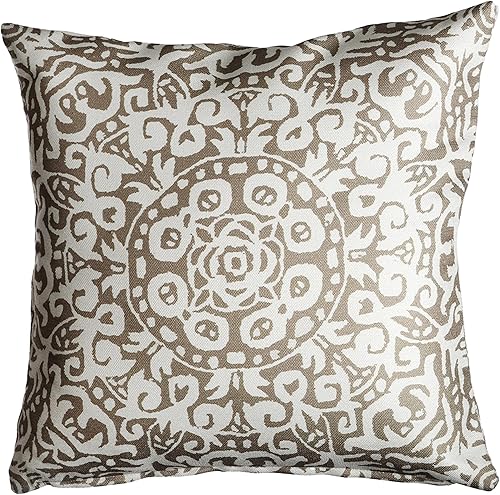 Fab Habitat Almohada para interiores y exteriores hecha de hilo de poliéster reciclado, doble cara, resistente a las manchas, lavable a máquina,