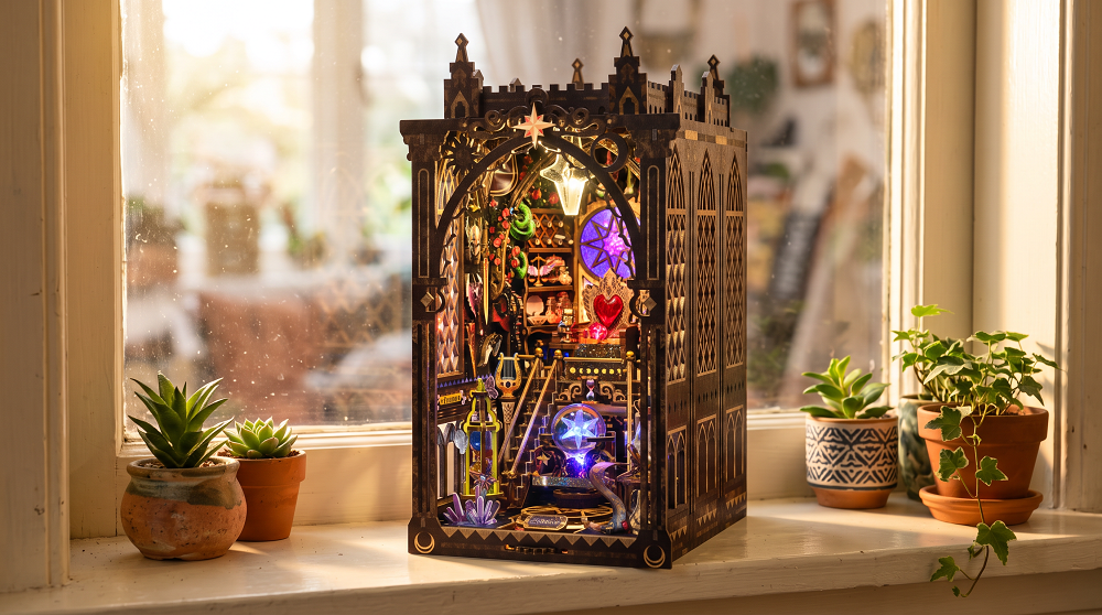 Amazon.com: Book Nook DIY Kit for Adults, 3D Wooden Puzzle with