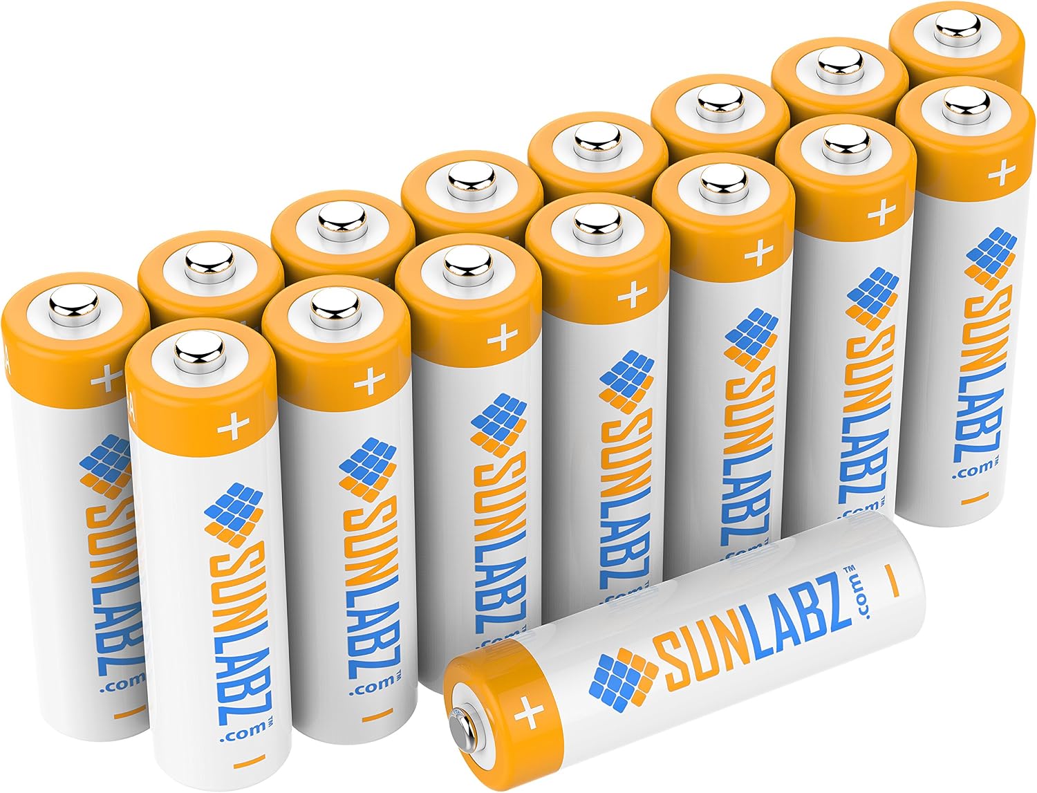 SunLabz AA Rechargeable Batteries (16 Pack) Ultra-Efficient NiCd 1000mAh