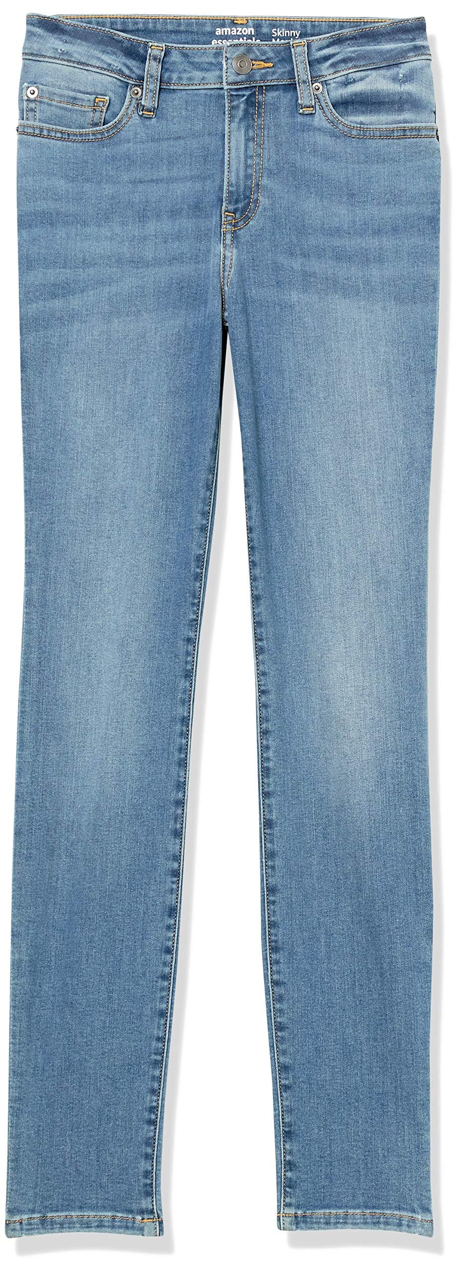 Amazon Essentials Jeans Skinny Elasticizzati a Vita Media - Colori Fuori Produzione Donna