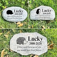Vista 17 de Zatanmulo Piedra conmemorativa personalizada para mascotas, piedra conmemorativa de jardín personalizada, lápida de perro, lápida de gato, placa