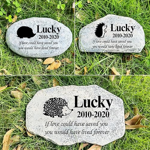 Miniatura 17 de Zatanmulo Piedra conmemorativa personalizada para mascotas, piedra conmemorativa de jardín personalizada, lápida de perro, lápida de gato, placa