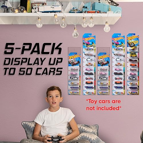 Miniatura 10 de Modelo Car Display Case - Soporte para hasta 30 autos - Compatible con Hot Wheels Matchbox - Organizador de coche de juguete fundido a presión para