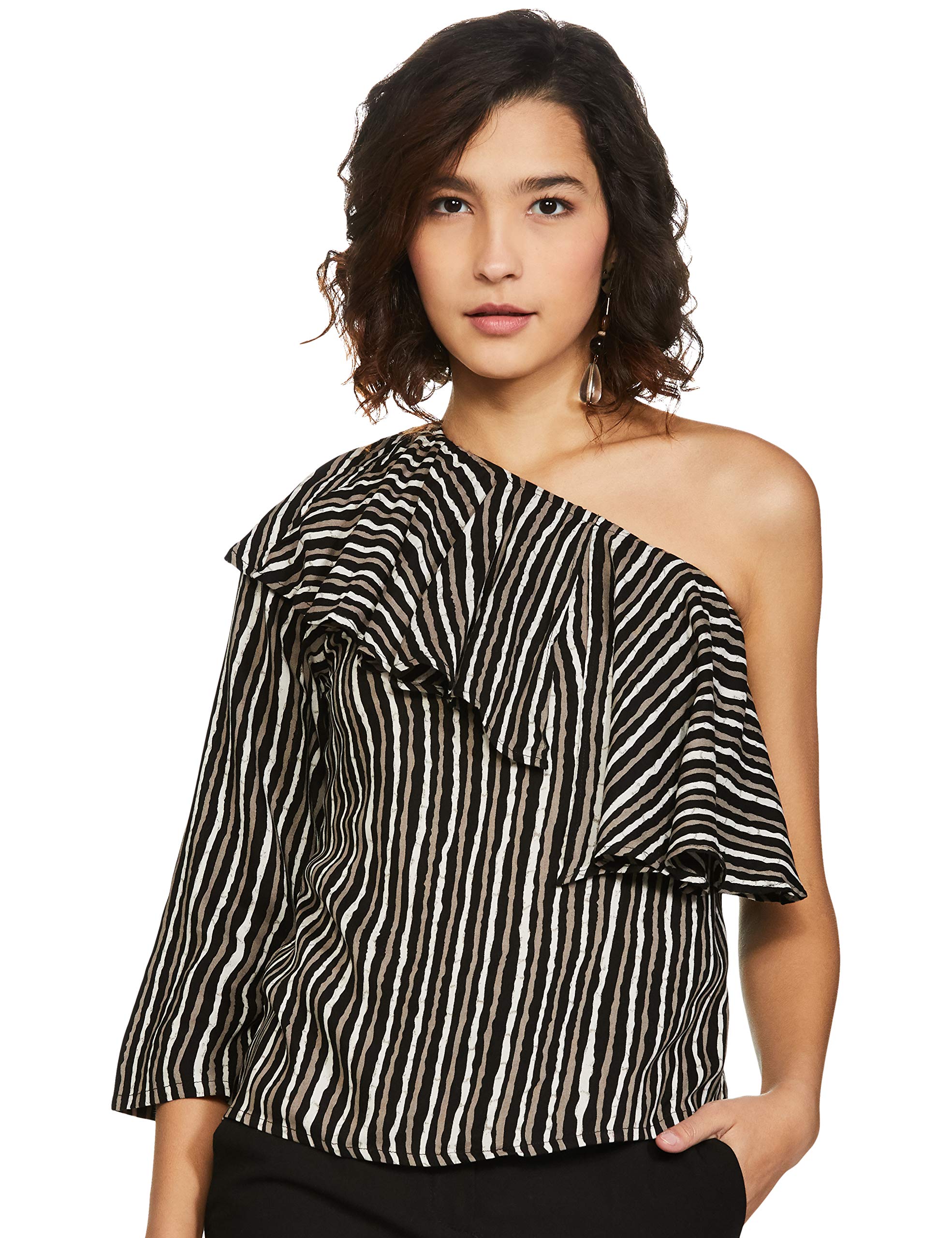 global desi Women's Striped Regular Fit Top