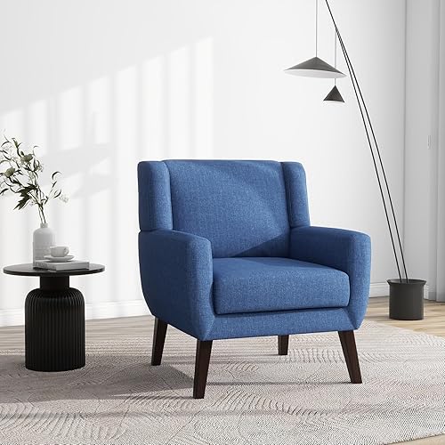 Miniatura 68 de UIXE Silla de Acento Floral, Sillón Moderno Tapizado en Tela para Sala de Estar, Cómodas Sillas de Club con Brazos Sofá Individual con Botones