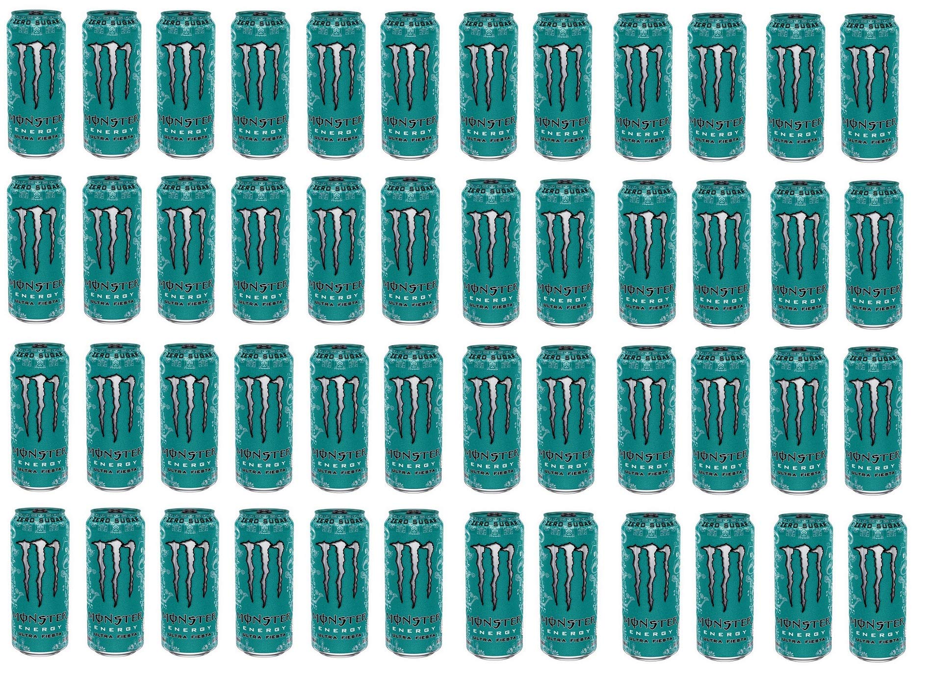 48x Monster Energy Drink Ultra Fiesta Zero Zuccheri Energiegetränk mit Mango-Geschmack 500ml alkoholfreies Getränk Null Zucker