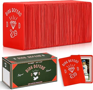 110 Pack Ding Defend Trading Card Mailing Protectors Hard Plastic Card Slab - Diamond Hands Card Guard Packaging Pads for Collectible Cards, Shipping Supplies & Hobby Supplies - 3.5 x 4.5 Inches