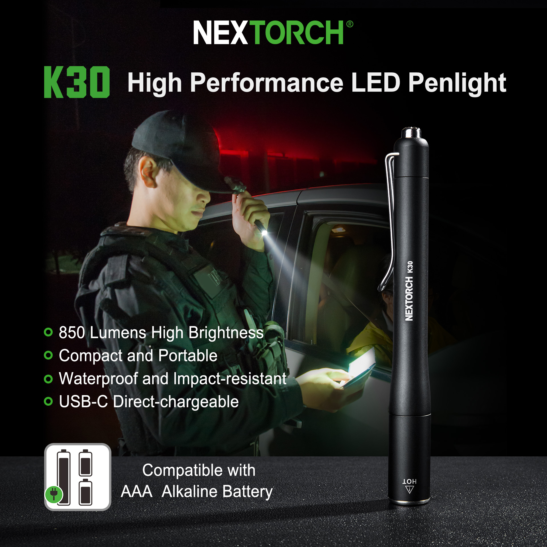 Amazon.com: NEXTORCH K30 Pen Light, 850 Lumen Rechargeable Pocket