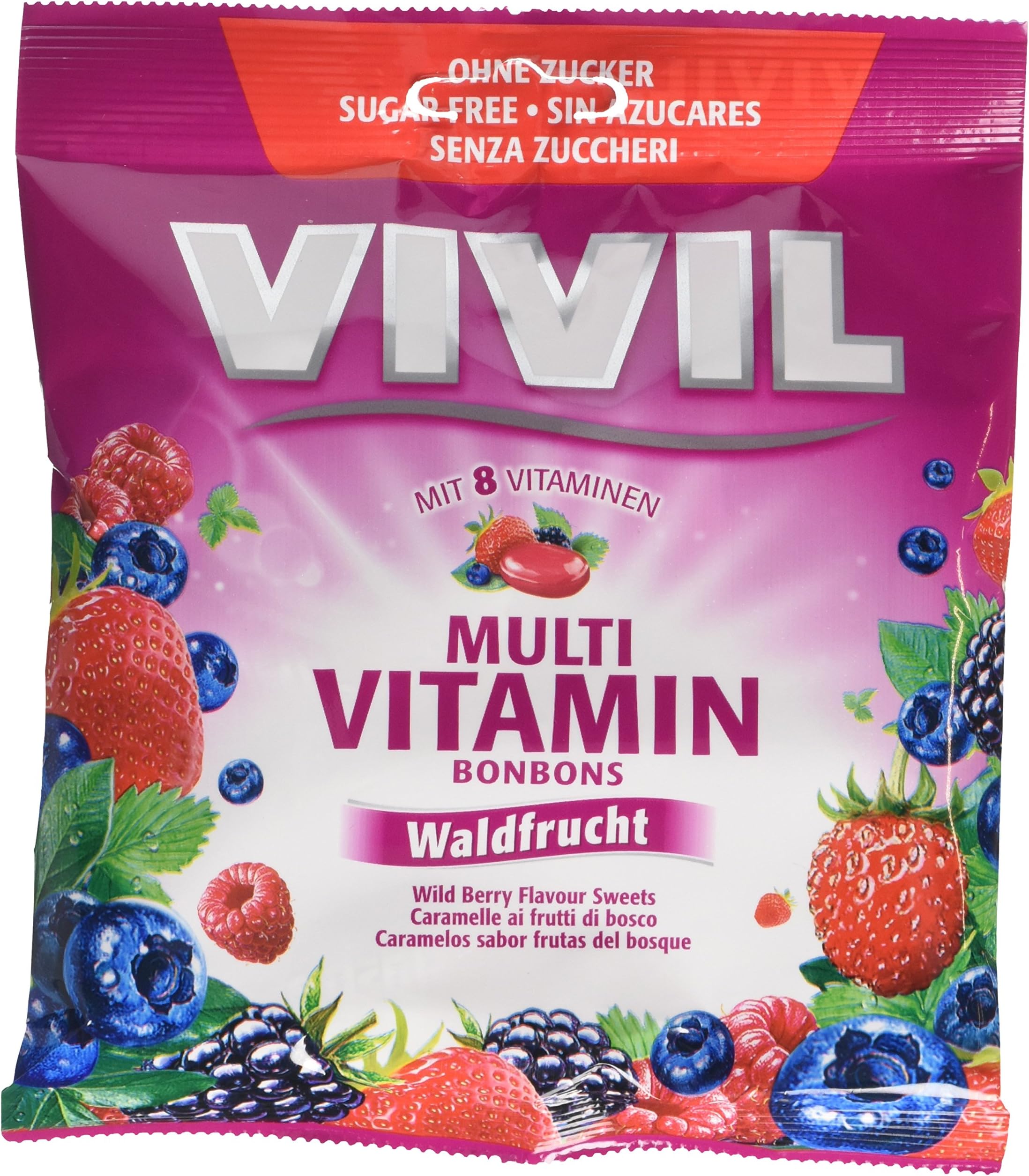 Simpkins Vivil Sugar Free Wild Berry Multi Vitamin Bon 60g