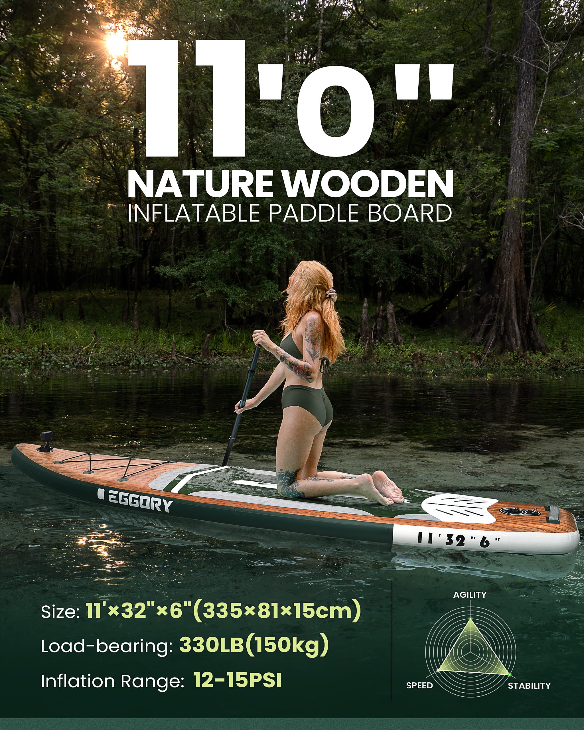 Tavola da surf gonfiabile SUP completa Paddleboard accessori pagaia regolabile, pompa, zaino da viaggio, guinzaglio, borsa impermeabile, tavola per adulti