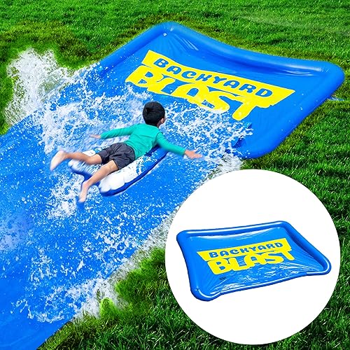 BACKYARD BLAST Zona de salpicaduras de 8' x 6', accesorio de almohadilla de salpicaduras de agua