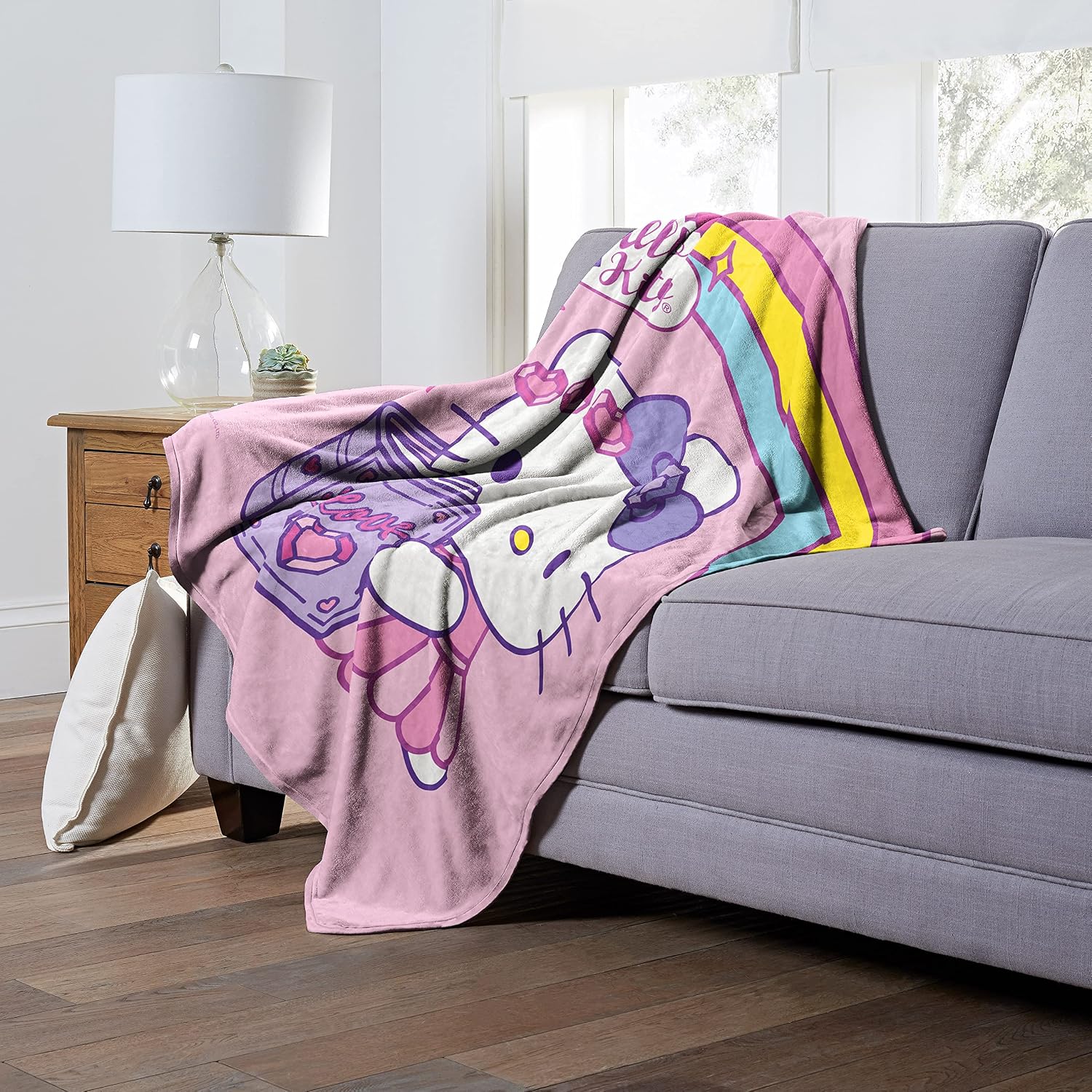 Northwest Hello Kitty Silk Touch Throw Blanket, 50" x 60", Fairytale Romance