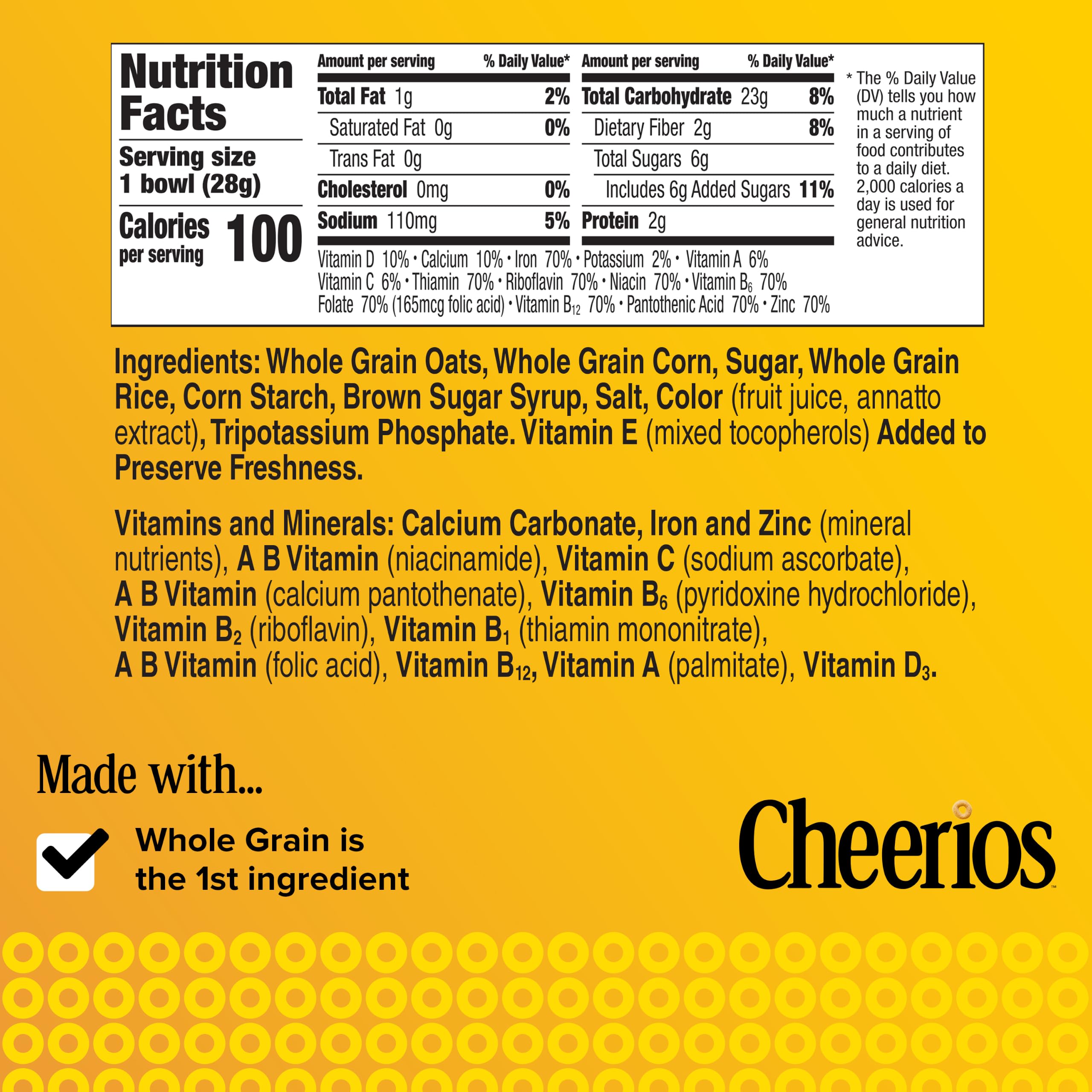 Multigrain Cheerios Cereal Single Serve Bowl, 1 Oz (paquete de 96)