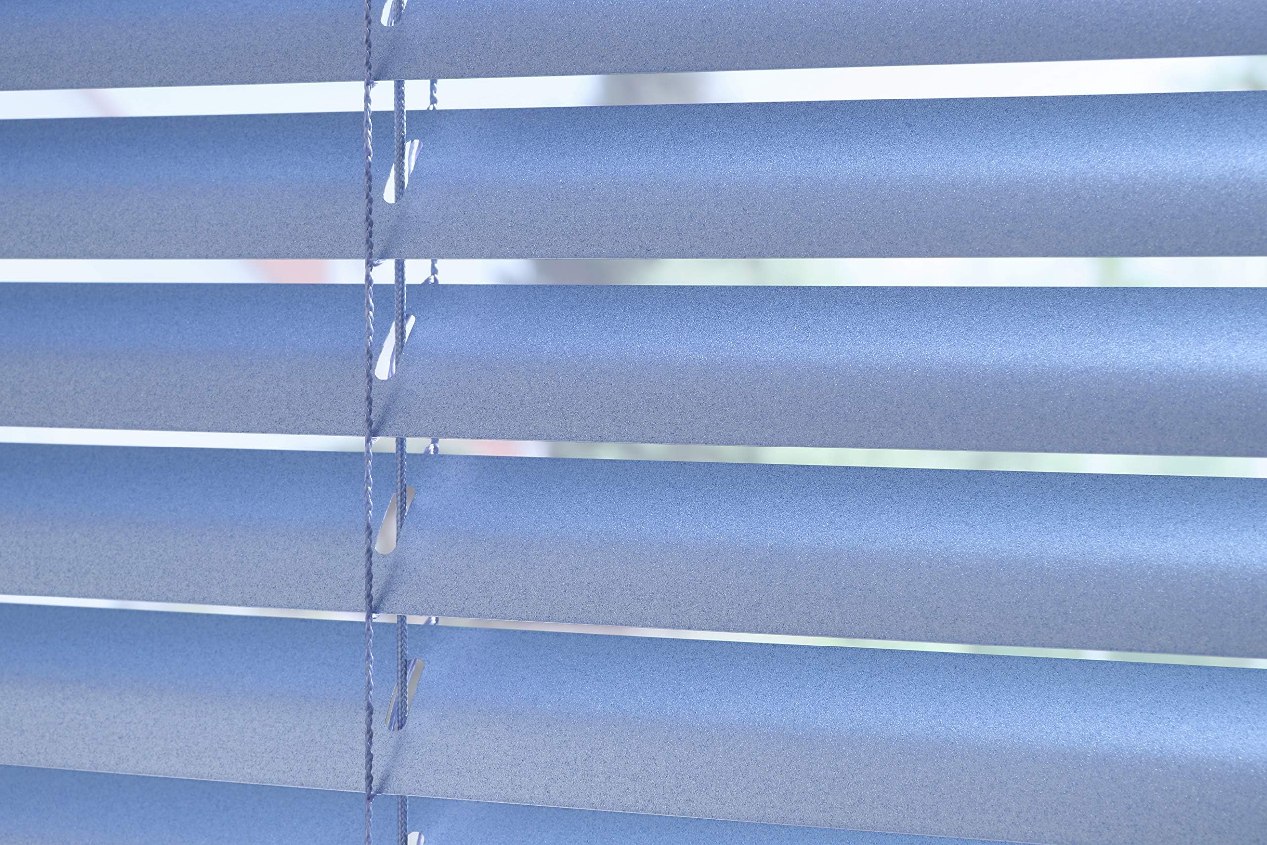 Deco Company Alu-Jalousie ohne Bohren, Zum Klemmen, Inkl. Klemmträgern, Sichtschutz, Lichtschutz, Blendschutz, Aluminium-Jalousie, Silber-Blau, 100 x 175 cm