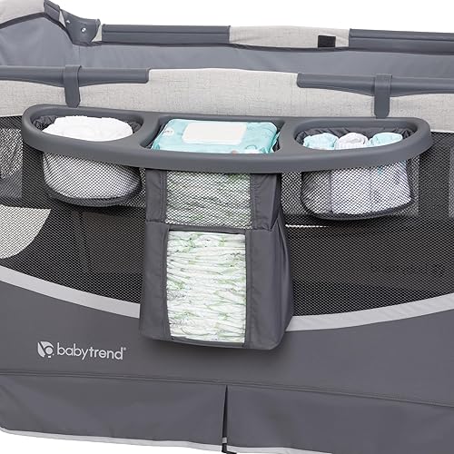 Miniatura 4 de Baby Trend Centro de guardería Deluxe II, Misty Grey Gris (Misty Grey),Azul (Bluebell),Menta acogedora,Rosa acogedor,Puntos Margarita,Doodle