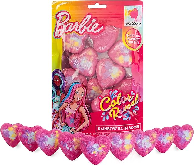 Barbie Bath Bombs for Girls, 10 Kids Bath Bombs, Fizzing Bath for Kids