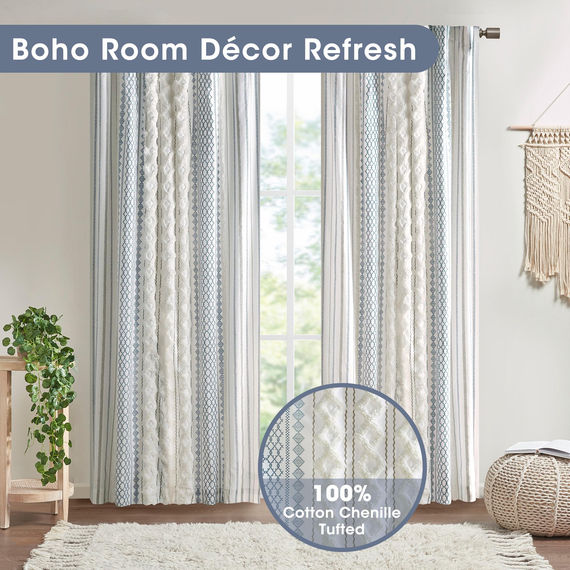 INK+IVY Boho Single Panel Window Curtain for Bedroom and Living Room - Image 2