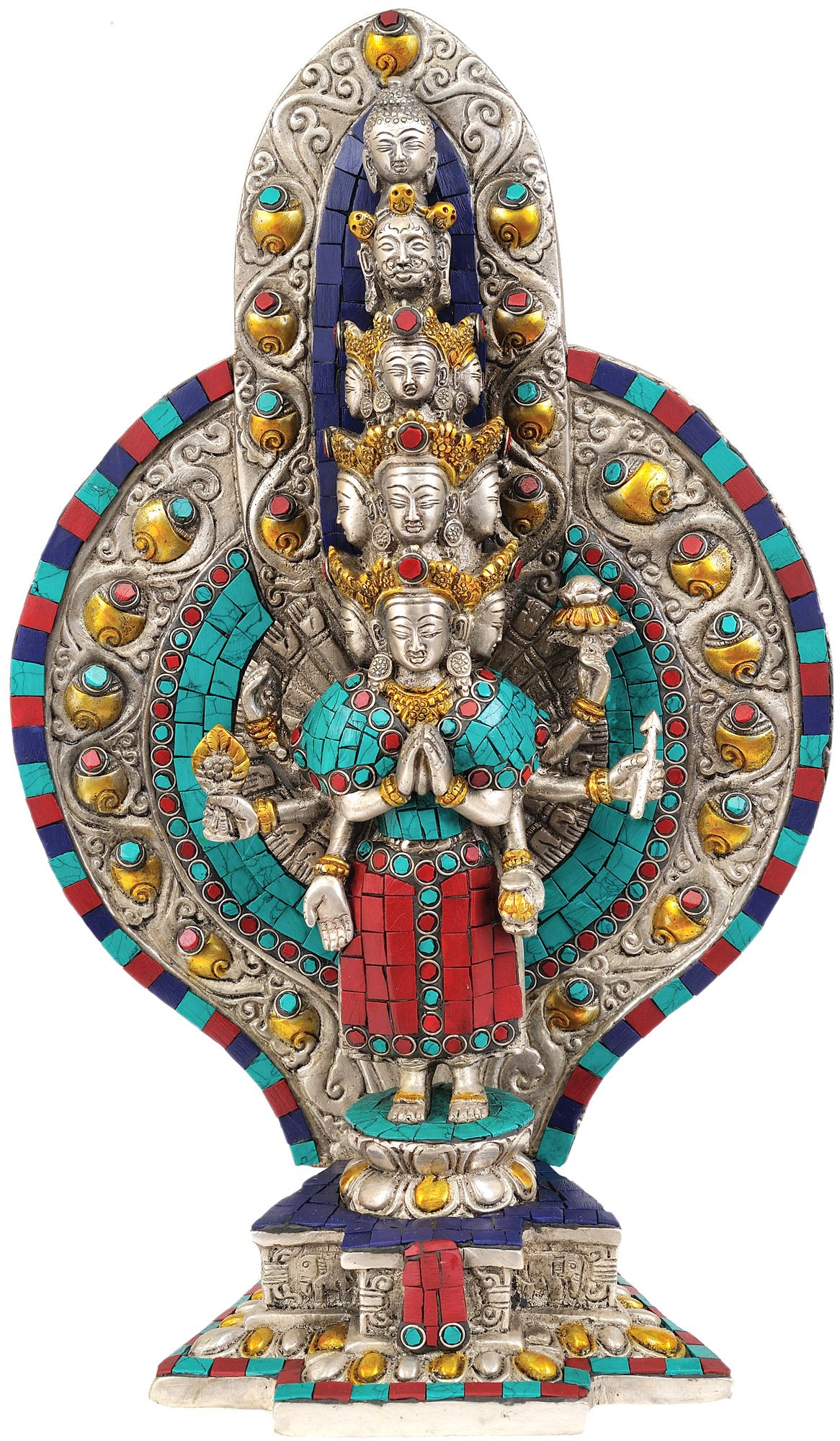 Avalokiteshvara statue laiton pour harmoniser l'énergie et inspirer la paix