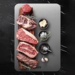 Planche à découper en titane pour la cuisine, ensemble de 3, 100 % titane pur, planche à découper non toxique, lavable au lave-vaisselle, hygiène et durabilité pour la viande, les fruits et les légumes (3 pièces)