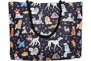 Tote Travel Bag Purse for Dog Owners with Pawesome Dalmatians, Lady, Tramp,...