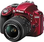 Nikon D3300 24.2 MP CMOS Digital SLR with AF-S DX NIKKOR 18-55mm f/3.5-5.6G VR II Zoom Lens (Red)