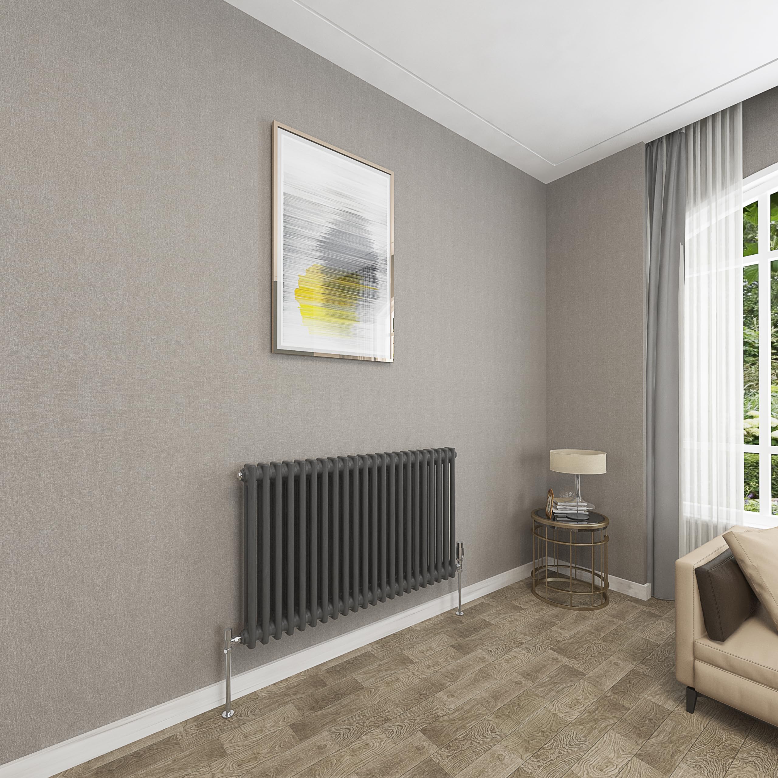 Sky bathroom 600x1010mm 2 Column Radiator Horizontal Anthracite Cast Iron radiato Traditional Central Heating Radiator