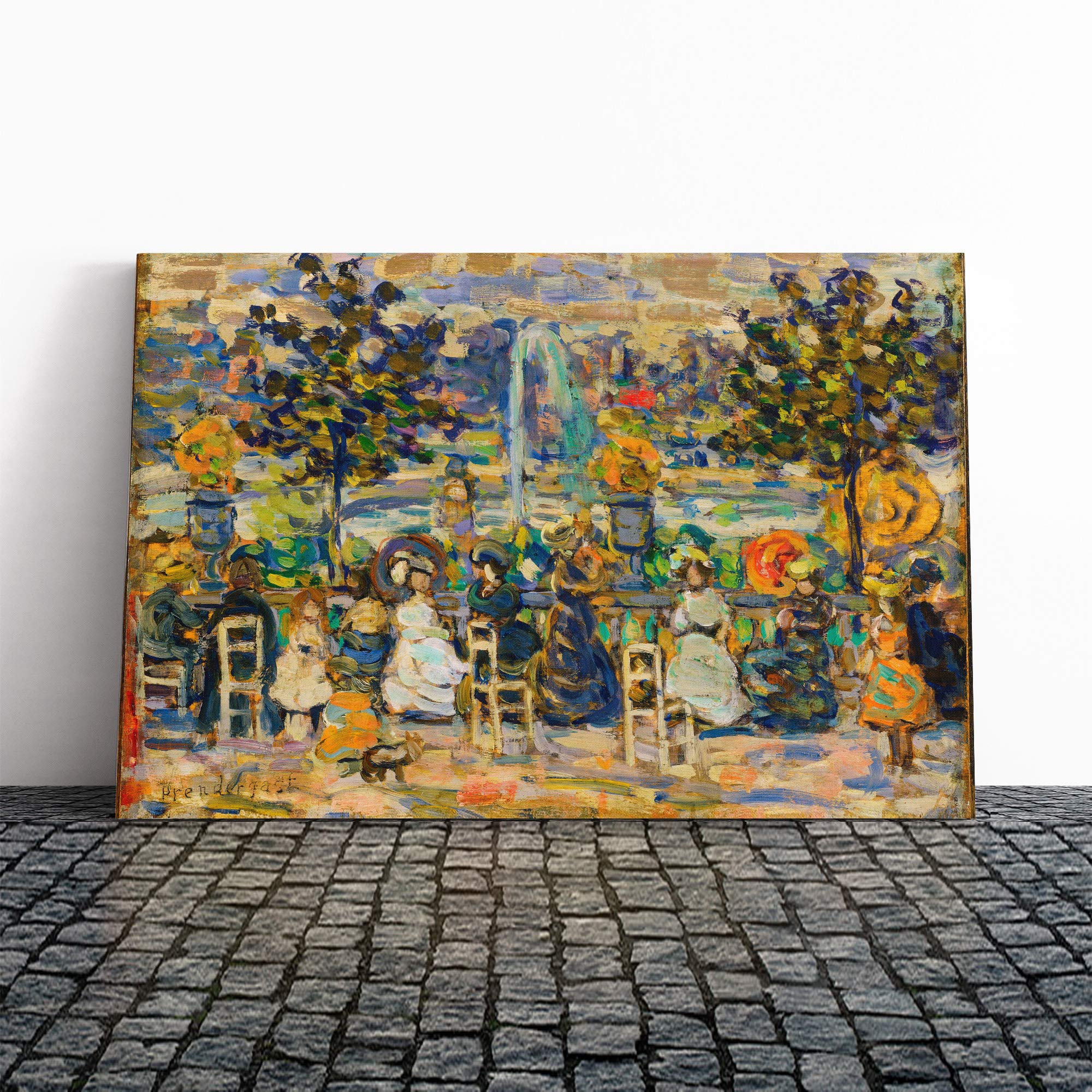 Maurice Pendergrast in Luxembourg Gardens Canvas Print | Gallery Wrapped 30mm Frame Wall Art | 30x20 inches | Ready to Hang | Modern Picture | Living Room Bedroom Lounge Office