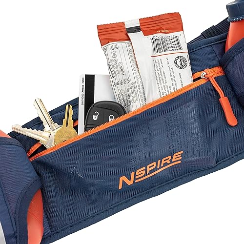 Miniatura 4 de Nspire Cinturón de hidratación de doble botella, cinturón ajustable para correr, senderismo, caminar, incluye 2 botellas, bolsillo de almacenamiento