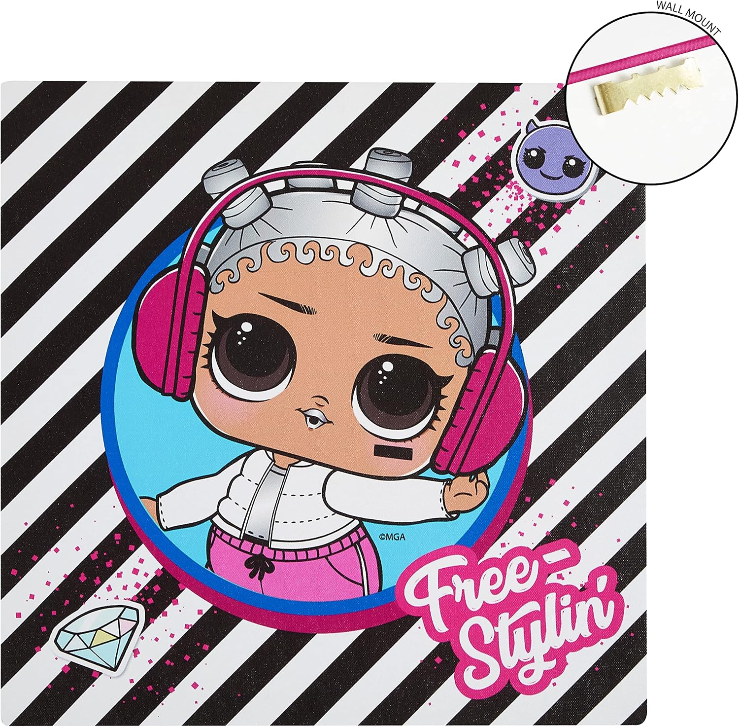 LOL Surprise 4 Pack Canvas Wall Art, Pink