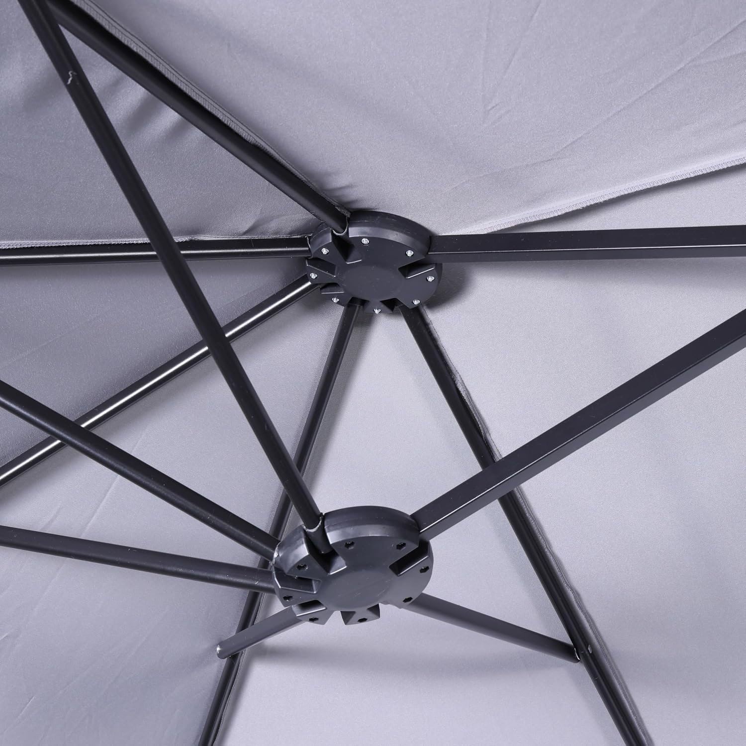 EMMA + OLIVER Ewing 15 FT Weather and Water-Resistant Triple Head Patio Umbrella with Crank Handle and Easy Tilt