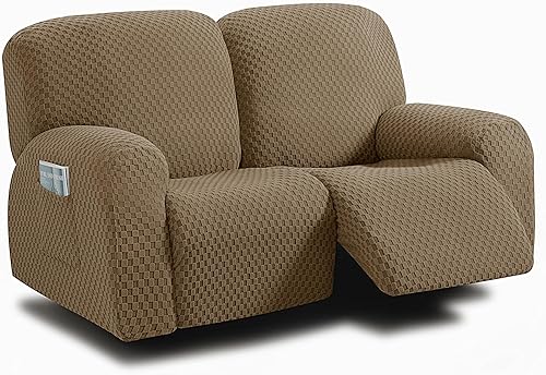Miniatura 43 de ULTICOR Sofá reclinable extra ancho de 75 a 100 pulgadas, funda de sofá reclinable de 2 plazas, funda de sofá reclinable extra ancha, tela jacquard
