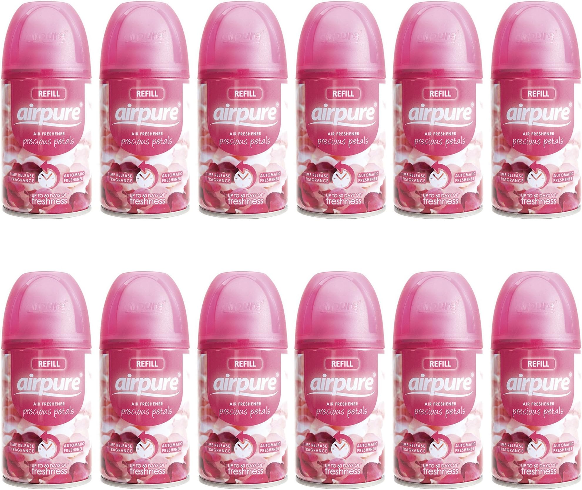 AirPure Auto Spray Refills 250ml - 12 Tins (Precious Petals (AirPure))