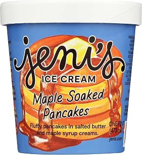 Jeni's Splendid Maple Soaked Pancakes Ice Cream, 1 Pint - Gourmet Breakfast-Inspired Frozen Treat, No HFCS or Hydrogenated Fats