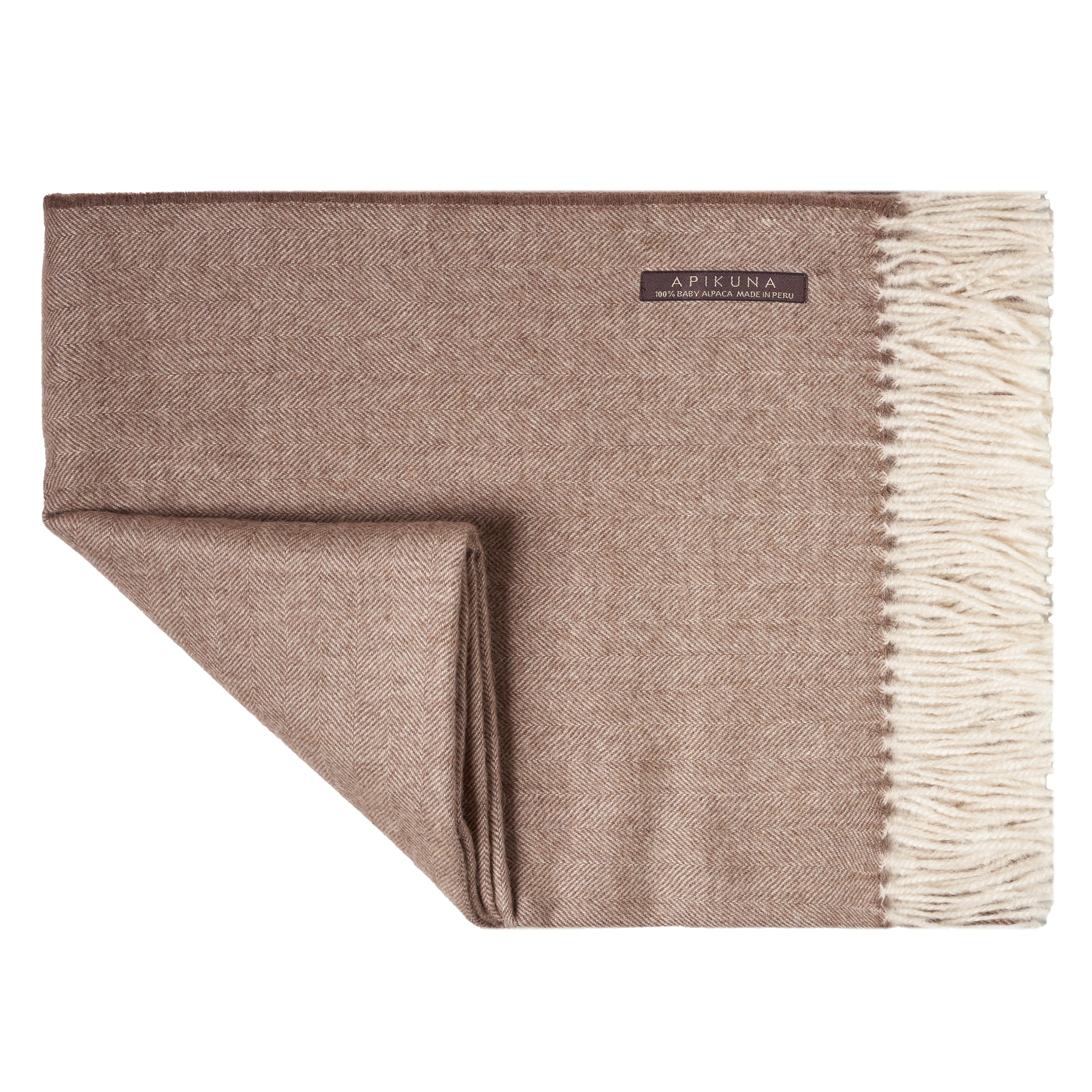 Couverture alpaga pour bébé et adulte, le cadeau de naissance idéal en laine marron