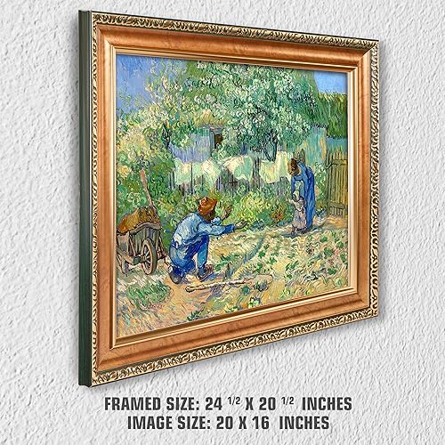 Miniatura 517 de A&T ARTWORK The Starry Night de Vincent Van Gogh. Tamaño del marco: 36 x 30 pulgadas, tamaño de la imagen: 30 x 24 pulgadas, reproducciones clásicas