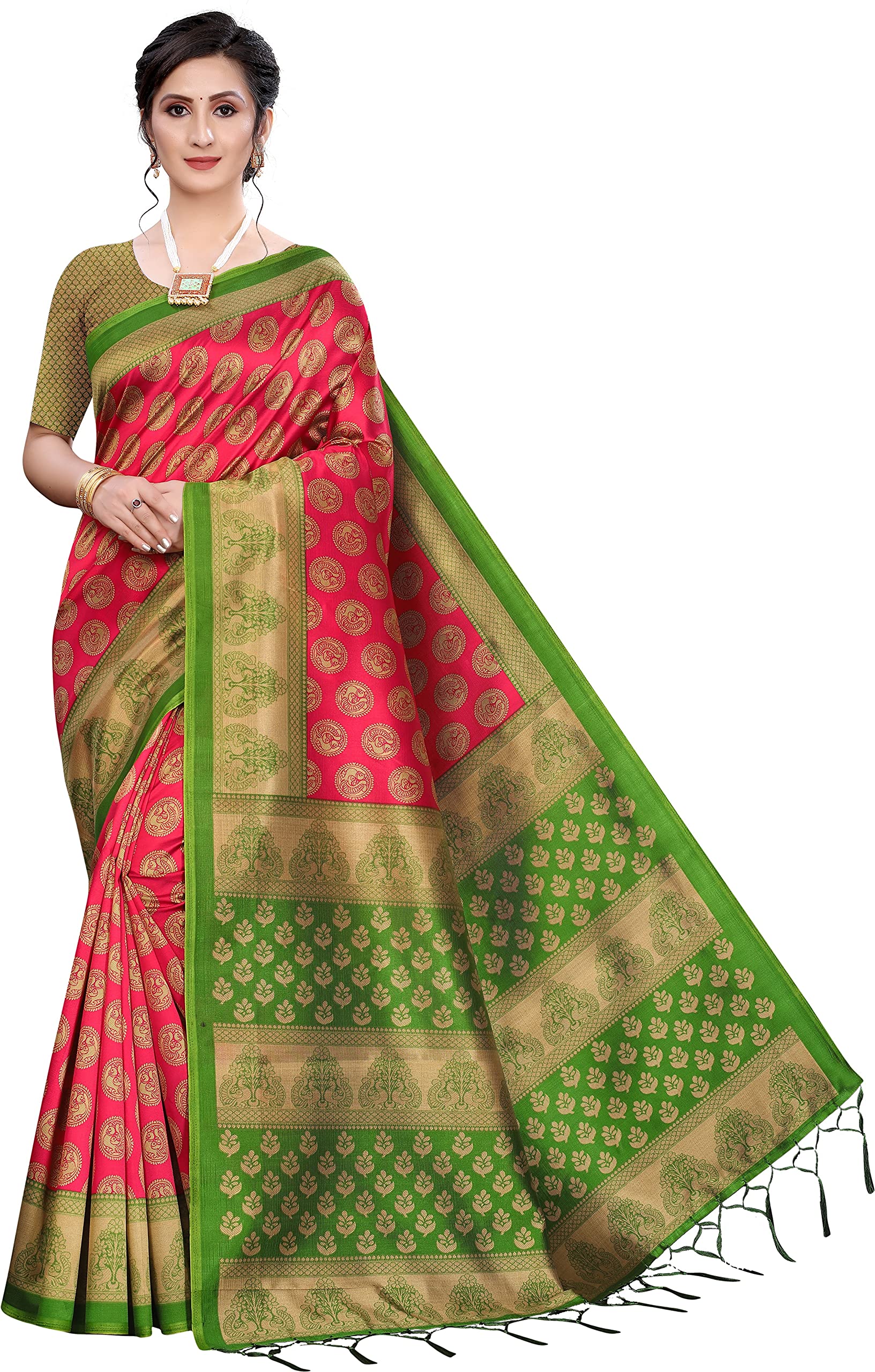 Riti Riwaz Printed Saree with Unstitched Blouse
